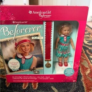 American Girl Doll Kit Kittredge's 3-Book Collect + Doll + Stand - In Original B